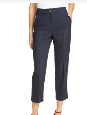 Ted Baker Pants Betrist Crop Blue Dot Ribbon Trim Pant Size 4 Ted Size 1